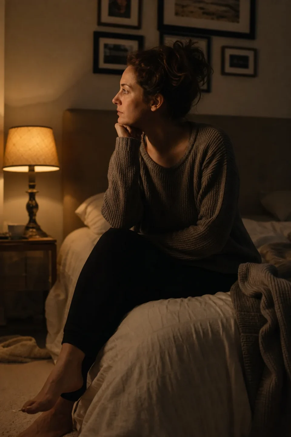 Moody bedroom anticipation