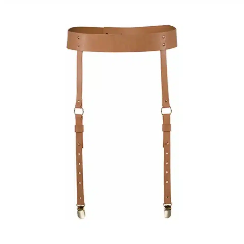 Bijoux Indiscrets MAZE Adjustable Suspender Belt Brown