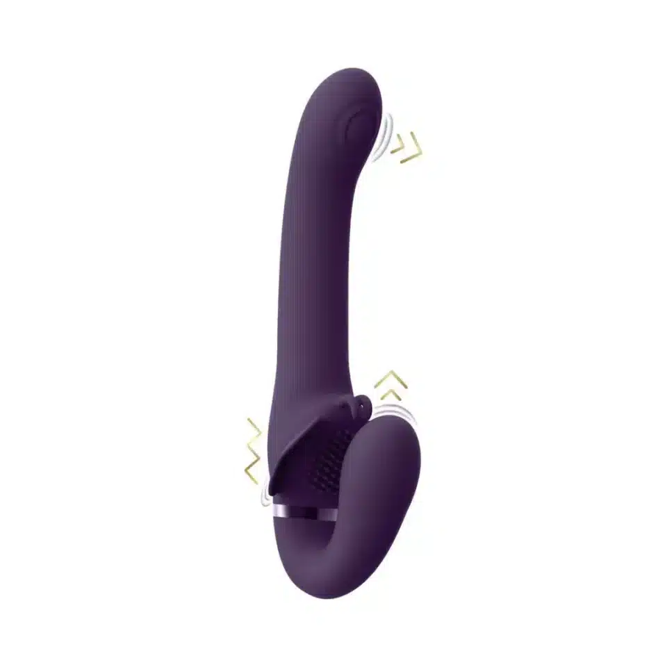 Vive Satu Pulse-Wave & Vibrating Strapless Strap-On, Purple