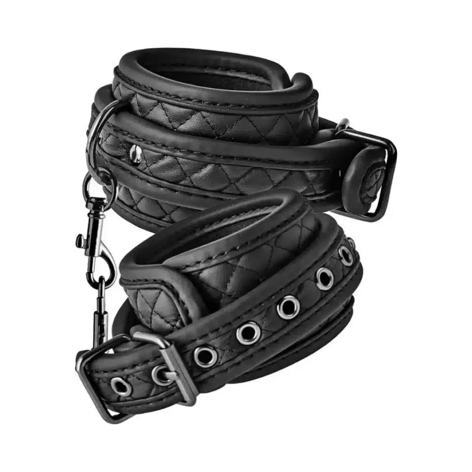 Blaze Diamond Black Ankle Cuffs