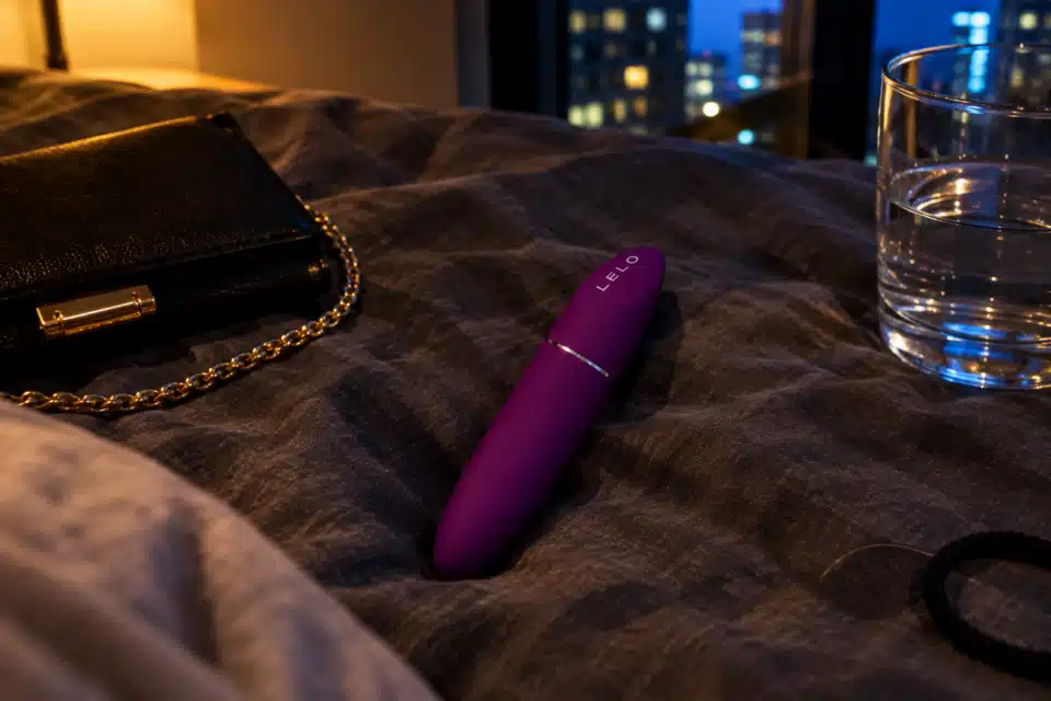 Purple lipstick-style bullet vibrator